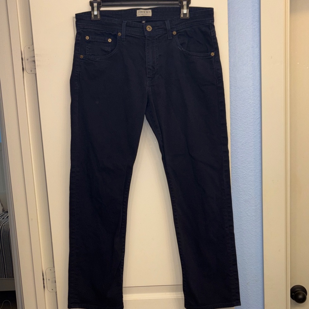 Rye51 Silo straight Leg Jeans Navy 32 short